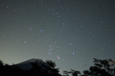 富士とオリオン
